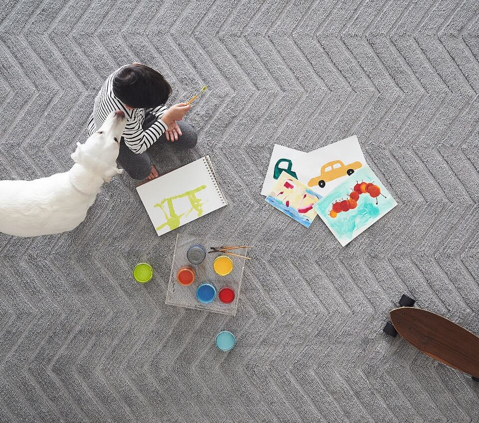 Stain Resistant Plush Chevron Rug Pottery Barn Kids Australia